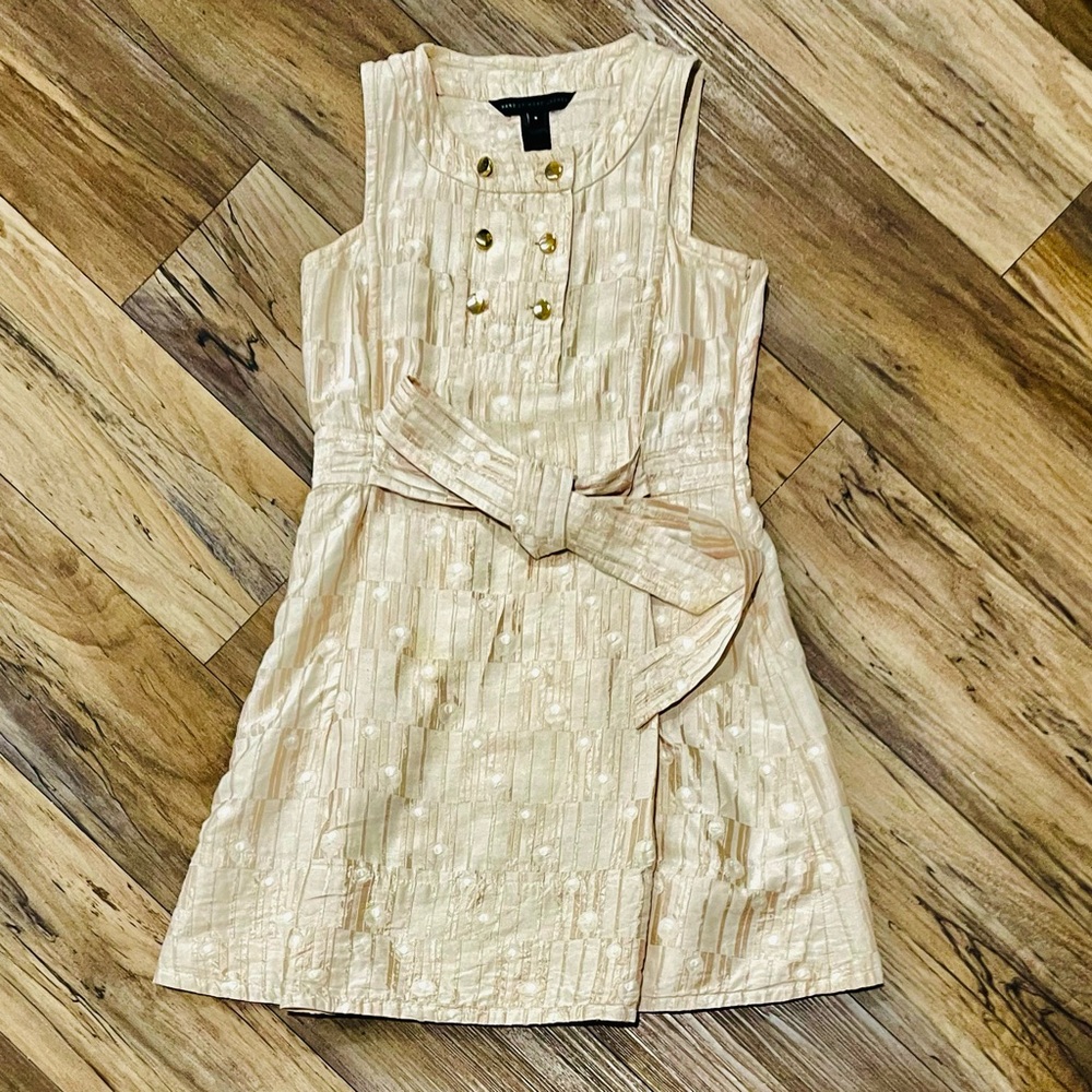 VINTAGE Marc by Marc Jacobs “Parchment Multi” Brocade Dress w/Buttons, sz 6